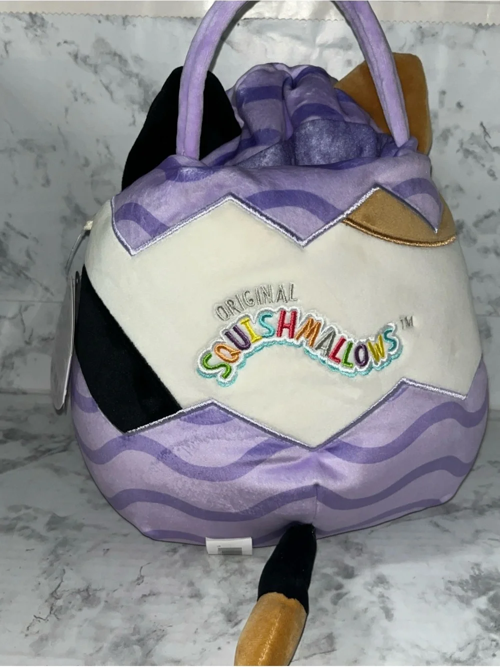 Squishmallow Cam The Calico Cat Egg Easter Basket Plush Treat Pail Purse 12” NWT